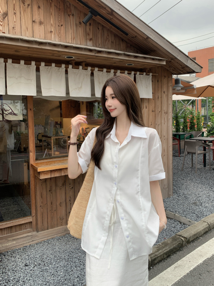 Thin Casual shirt simple tops for women