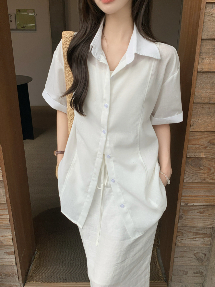 Thin Casual shirt simple tops for women