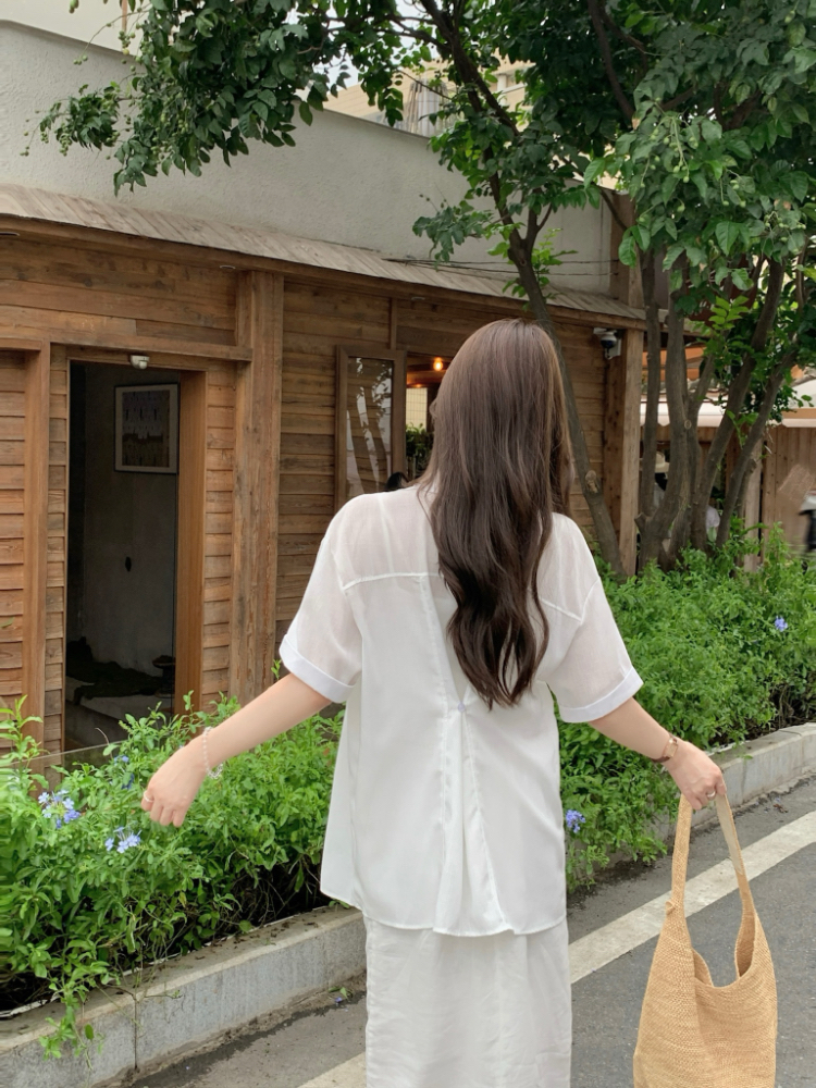 Thin Casual shirt simple tops for women