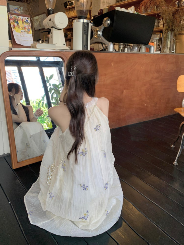Sleeveless long dress vacation dress for women