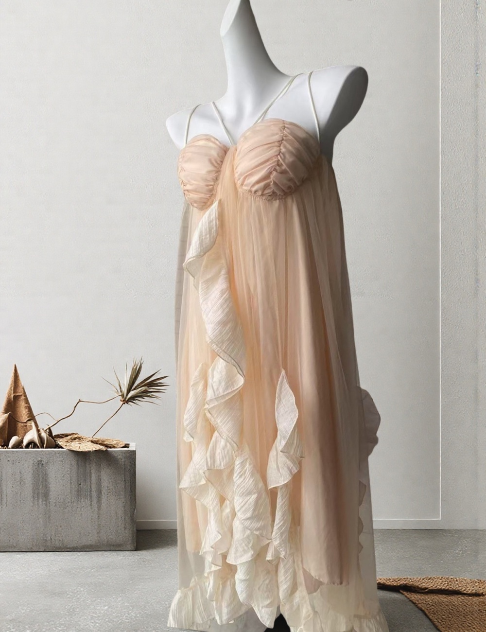 Sling spring dress chiffon long dress for women