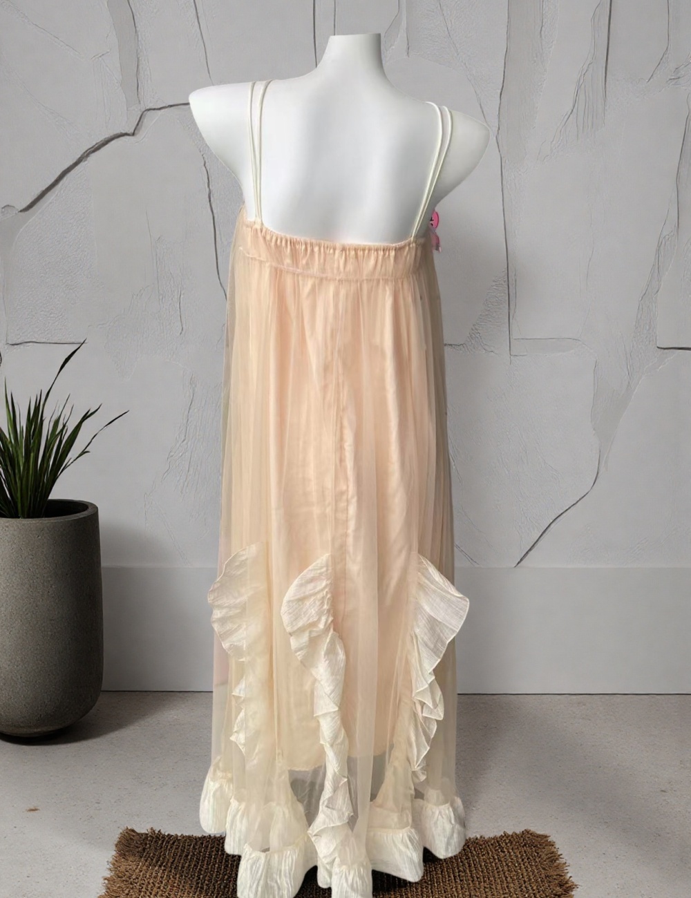 Sling spring dress chiffon long dress for women