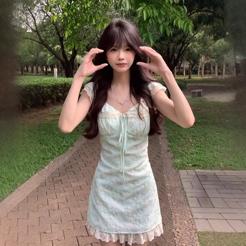 Lace sweet T-back summer dress for women