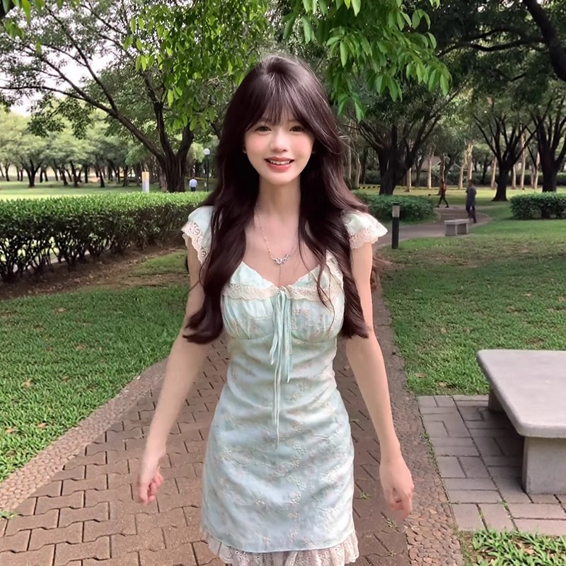 Lace sweet T-back summer dress for women