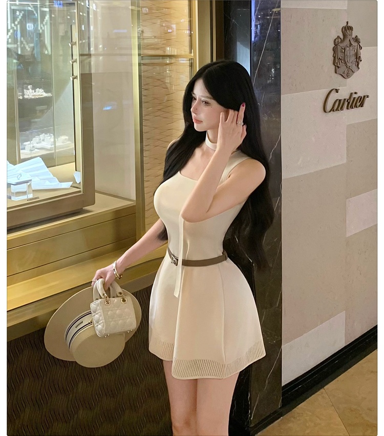 Slim dress summer sleeveless dress for women