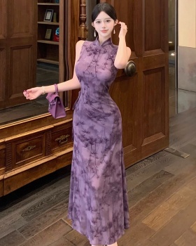 Temperament slim dress elegant package hip cheongsam