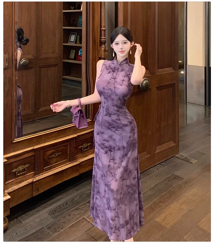 Temperament slim dress elegant package hip cheongsam