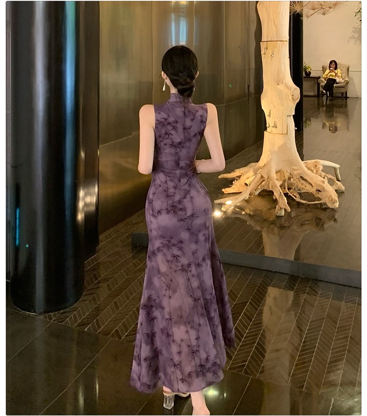 Temperament slim dress elegant package hip cheongsam
