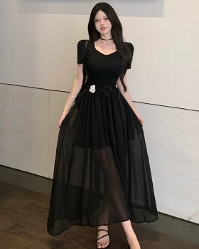 With belt dress long dress for women