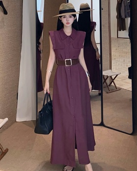 Pinched waist dress temperament work clothing for women