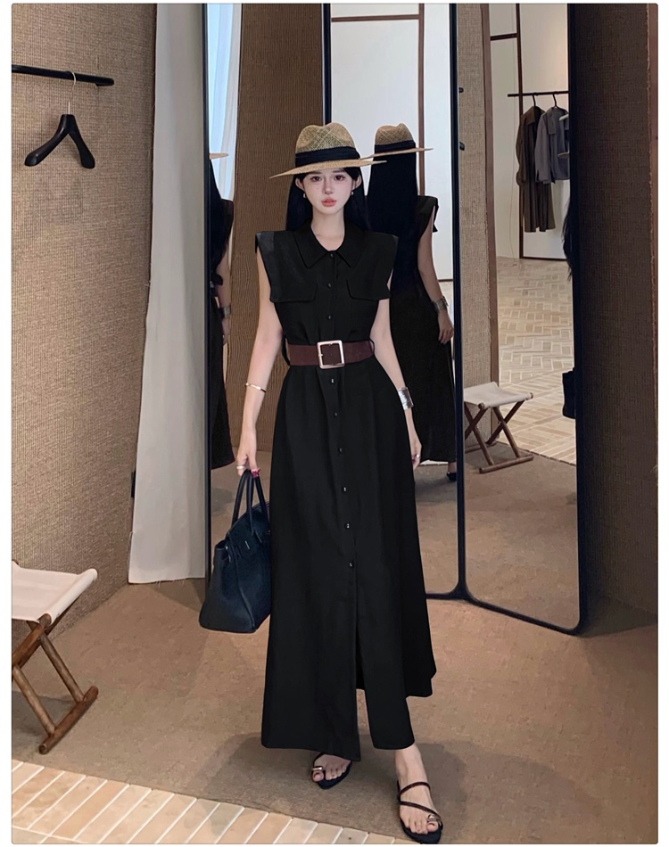 Pinched waist dress temperament work clothing for women
