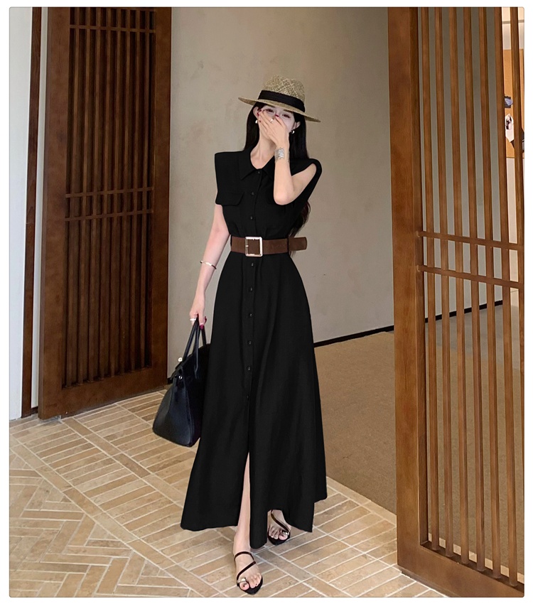 Pinched waist dress temperament work clothing for women