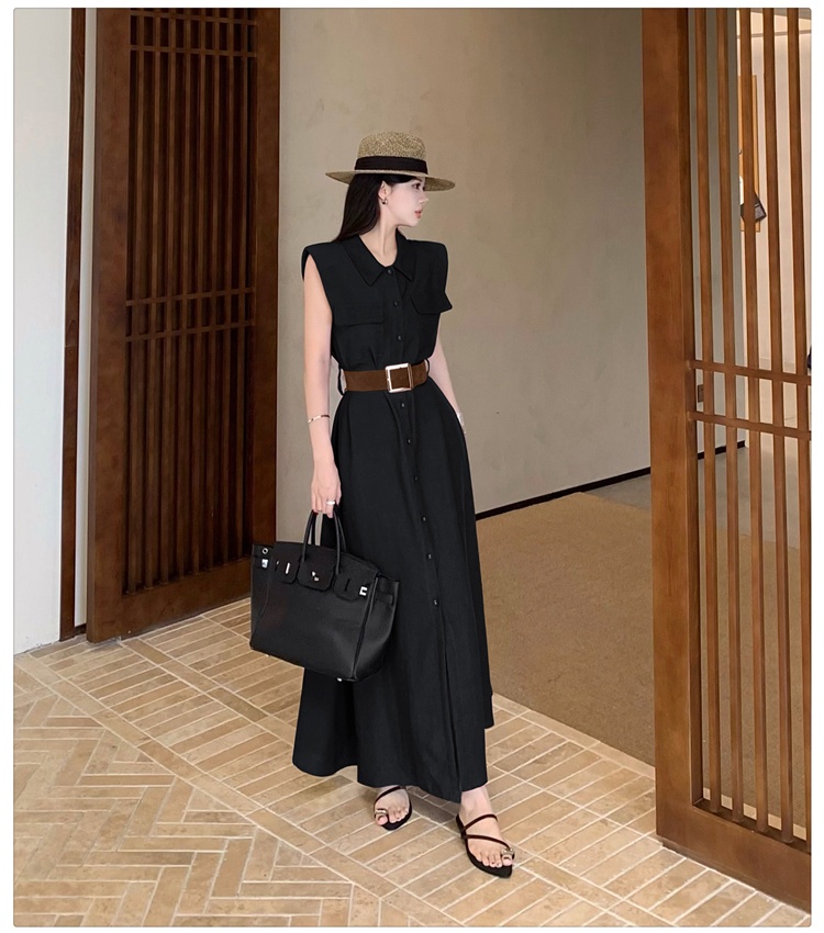 Pinched waist dress temperament work clothing for women