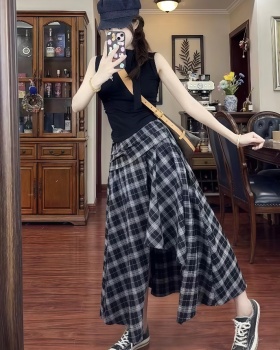 Show young tops split vest 2pcs set for women