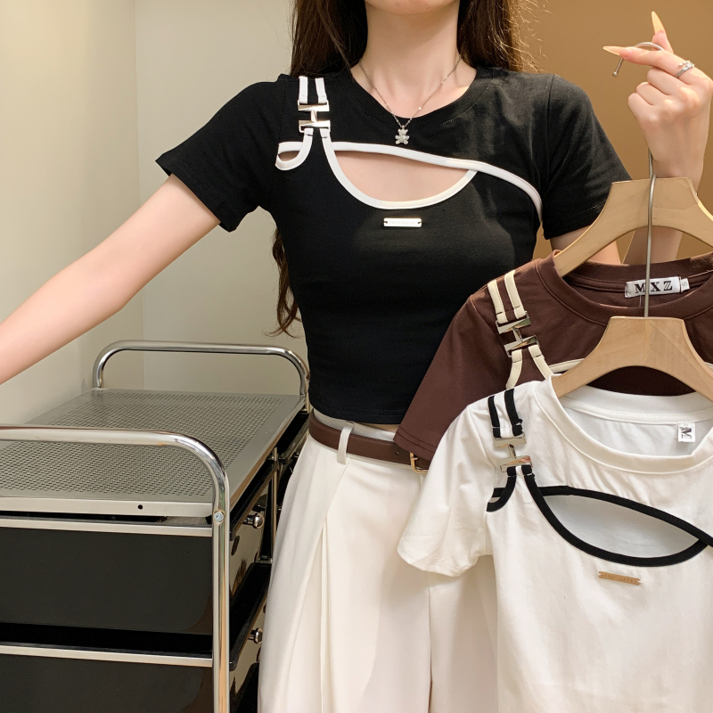 Enticement short slim spicegirl all-match tops