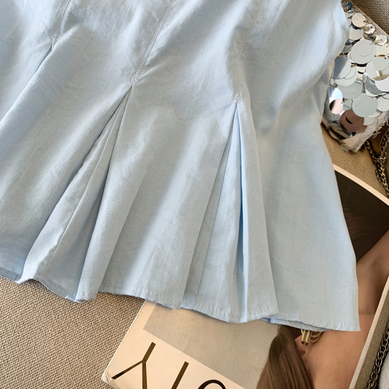 Niche fashion shirt Western style square collar tops