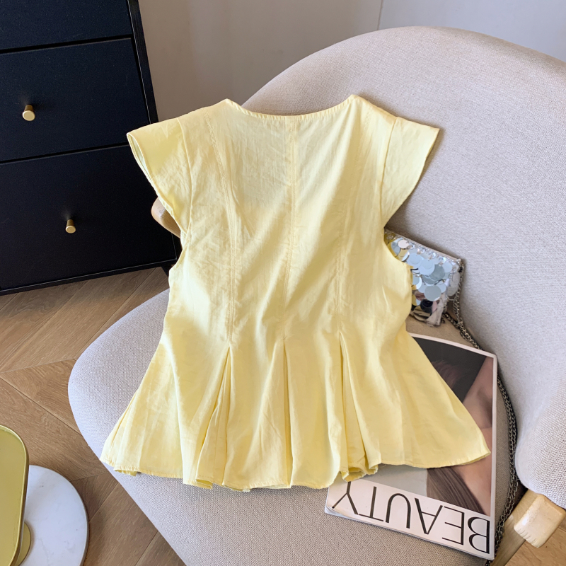 Niche fashion shirt Western style square collar tops