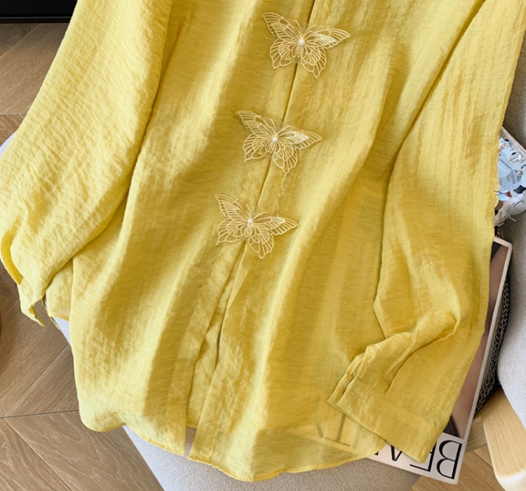 Loose thin coat long sleeve summer shirt for women