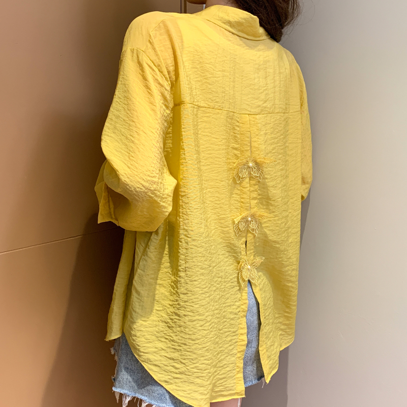 Loose thin coat long sleeve summer shirt for women