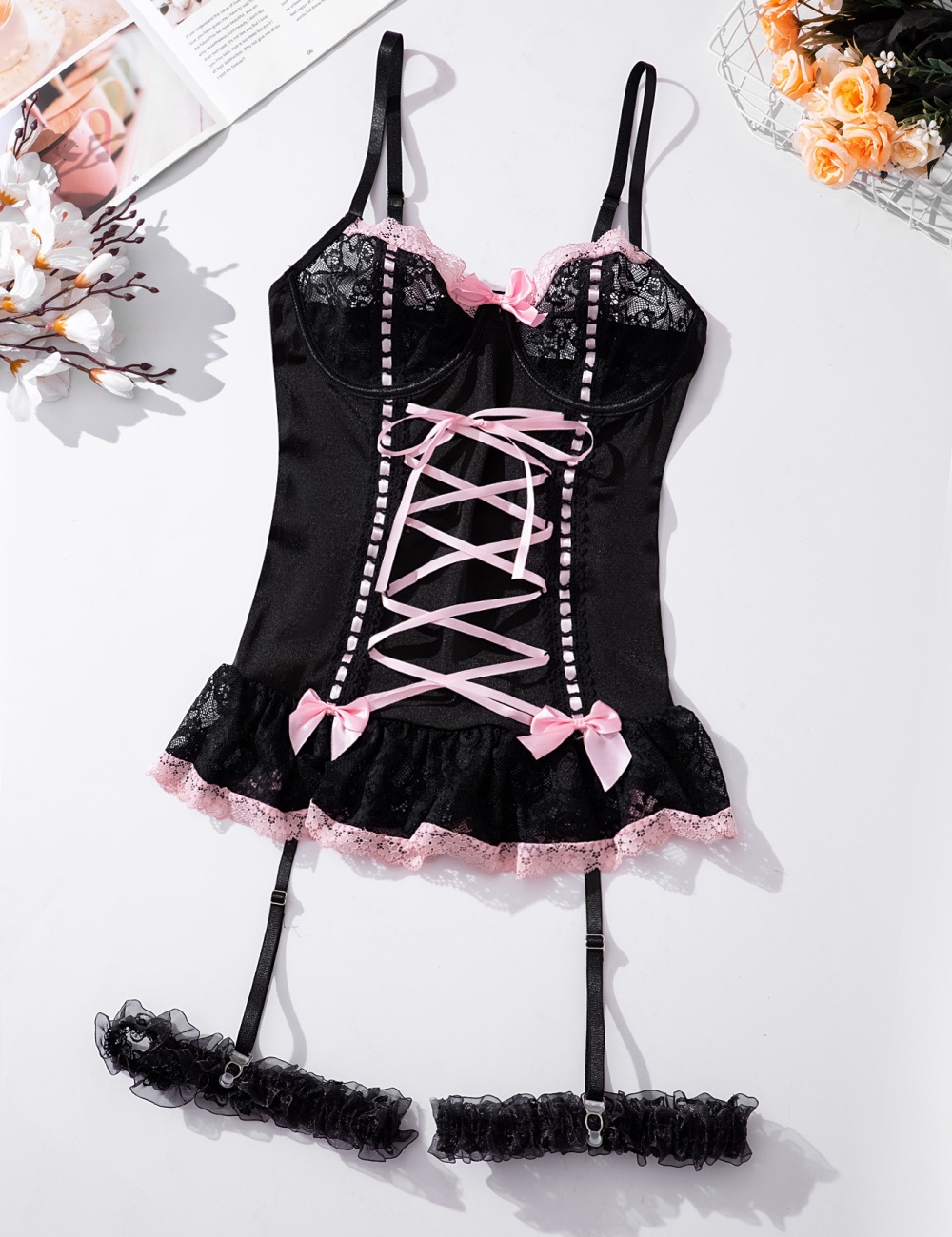 Perspective conjoined Sexy underwear a set
