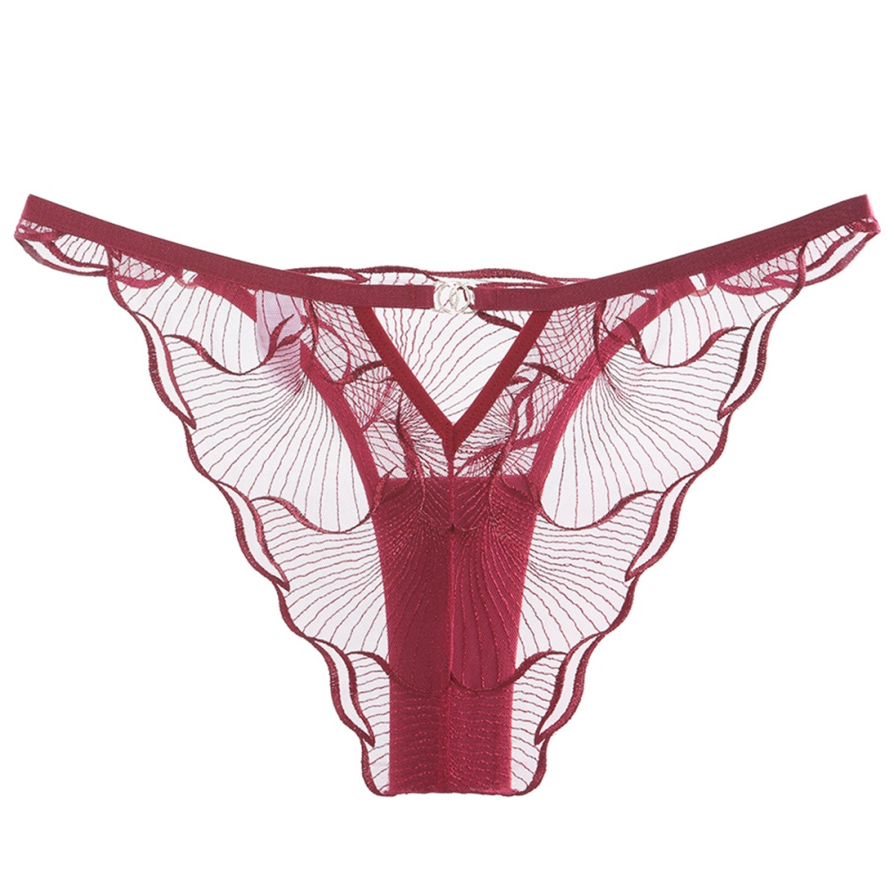 Lace sexy pure cotton low-waist briefs for women