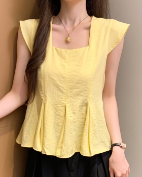 Fashion Western style sweet tops niche short sleeve shirt