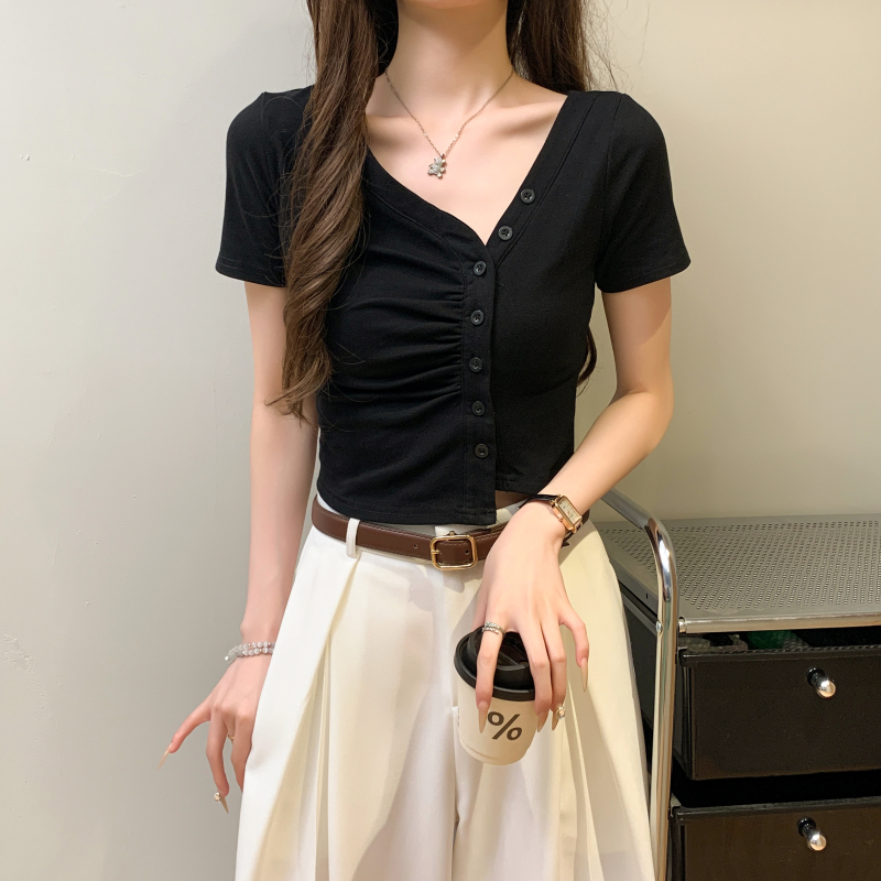 Irregular small cardigan summer T-shirt for women