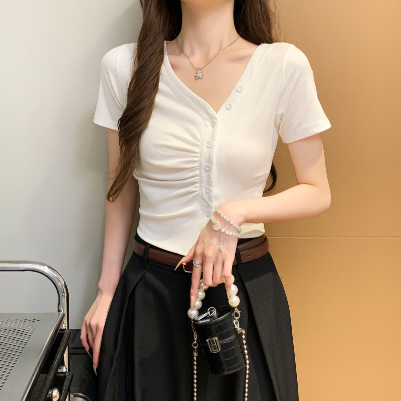 Irregular small cardigan summer T-shirt for women