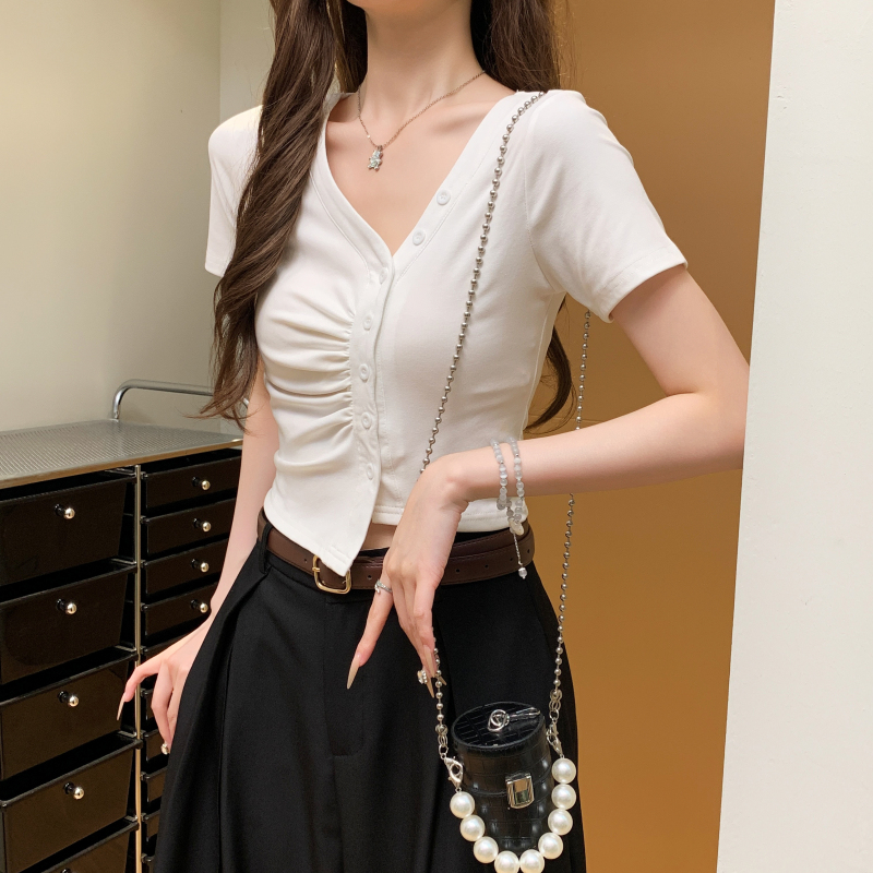 Irregular small cardigan summer T-shirt for women