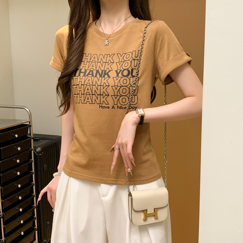 Printing summer fashion T-shirt heart unique tops for women