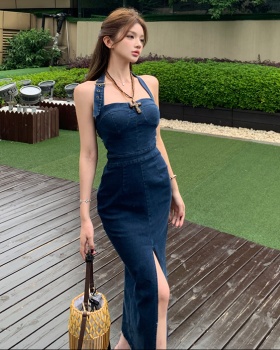 Split package hip long dress summer dress