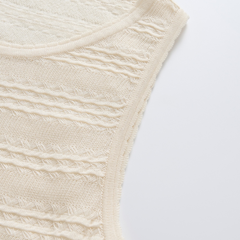 Jacquard hollow elasticity vest knitted swing summer dress
