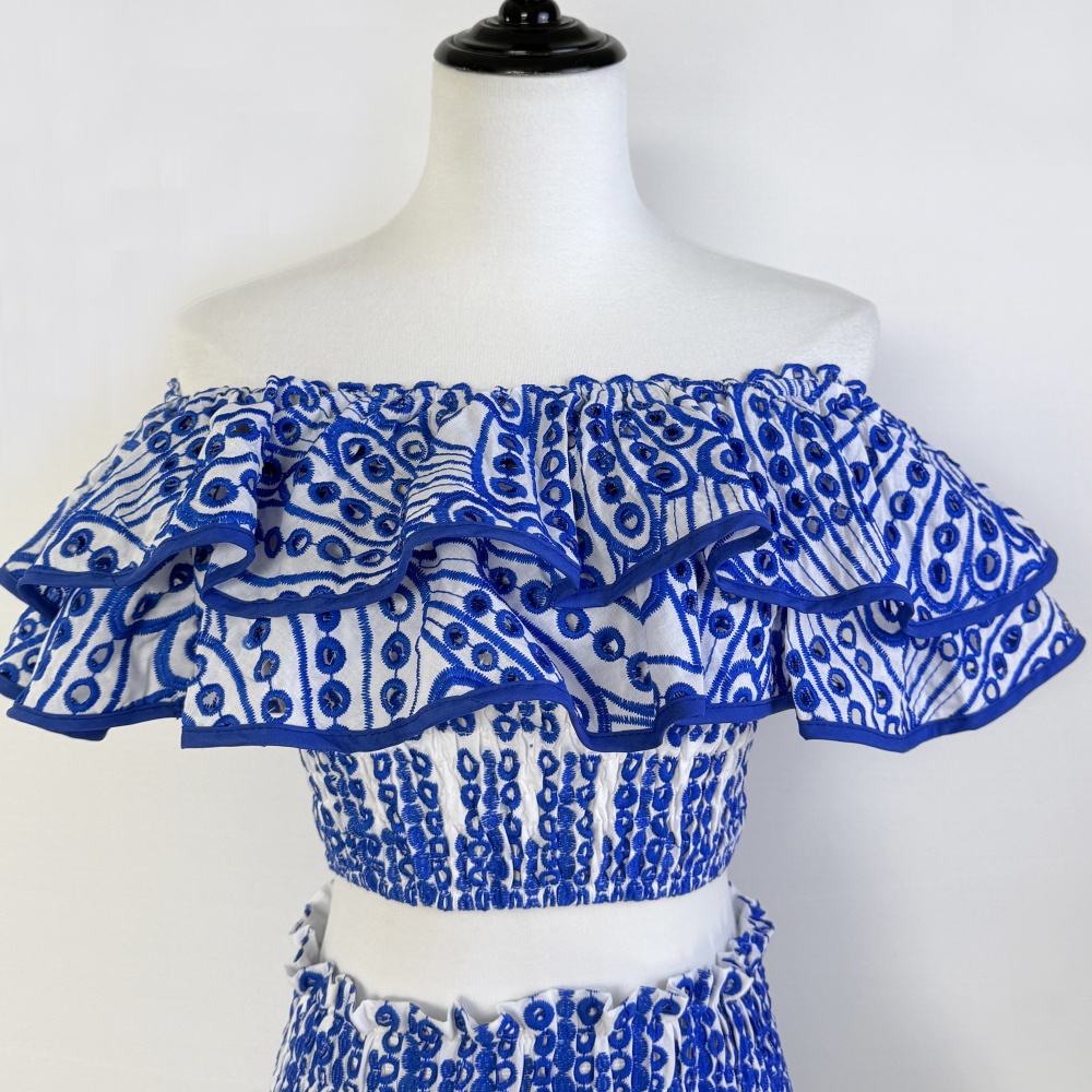Package hip short tops hollow cake skirt a set