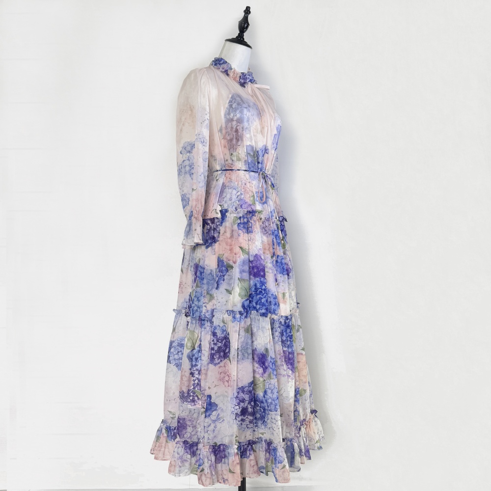 Summer real silk dress 2pcs set for women