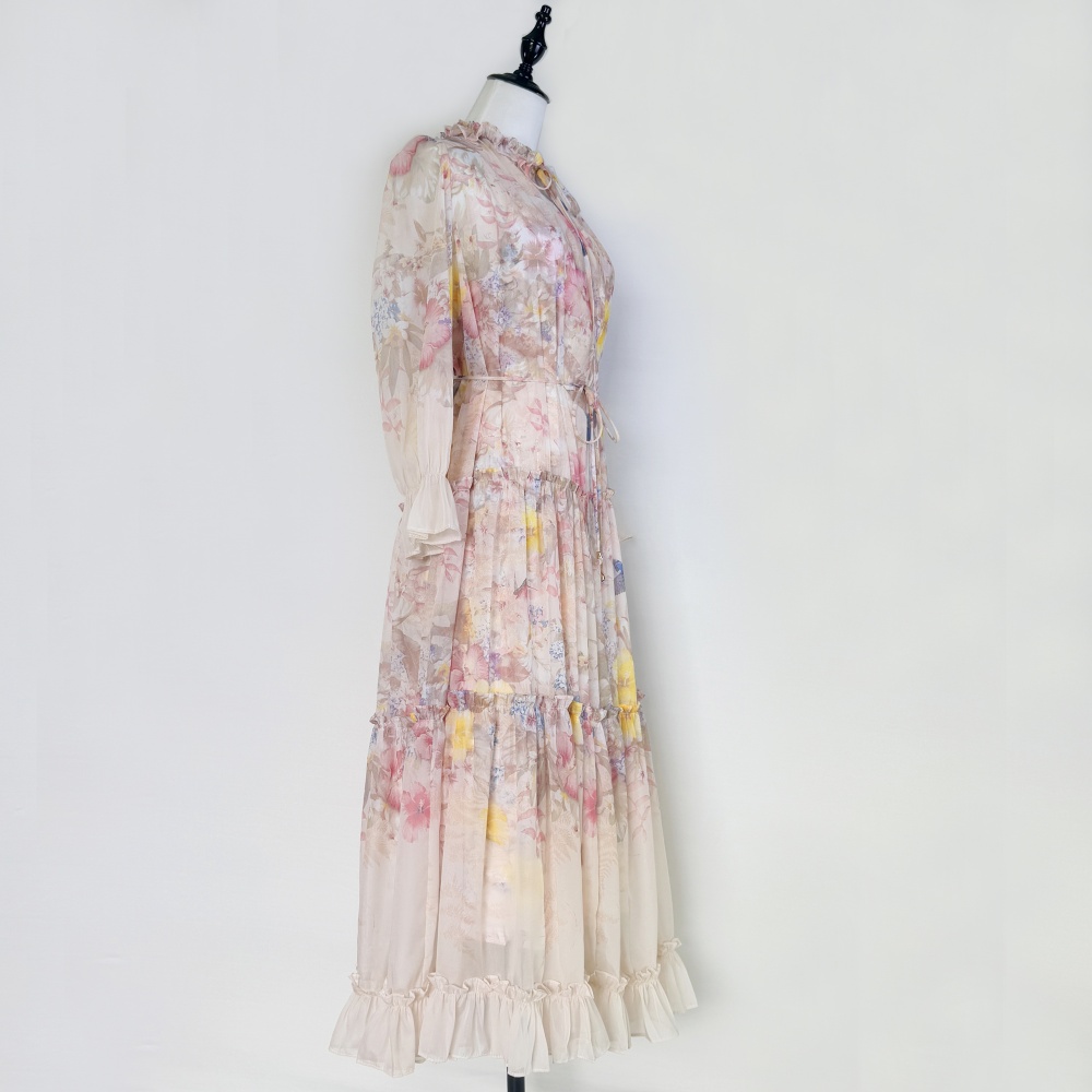 Summer real silk dress 2pcs set for women