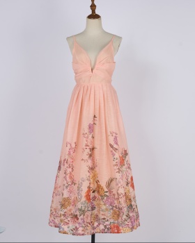 Vacation sling formal dress slim temperament dress