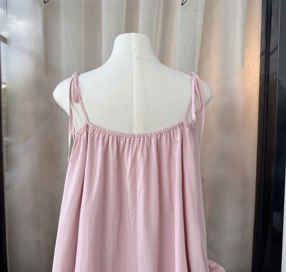 Lotus leaf edges irregular sling summer dress for women
