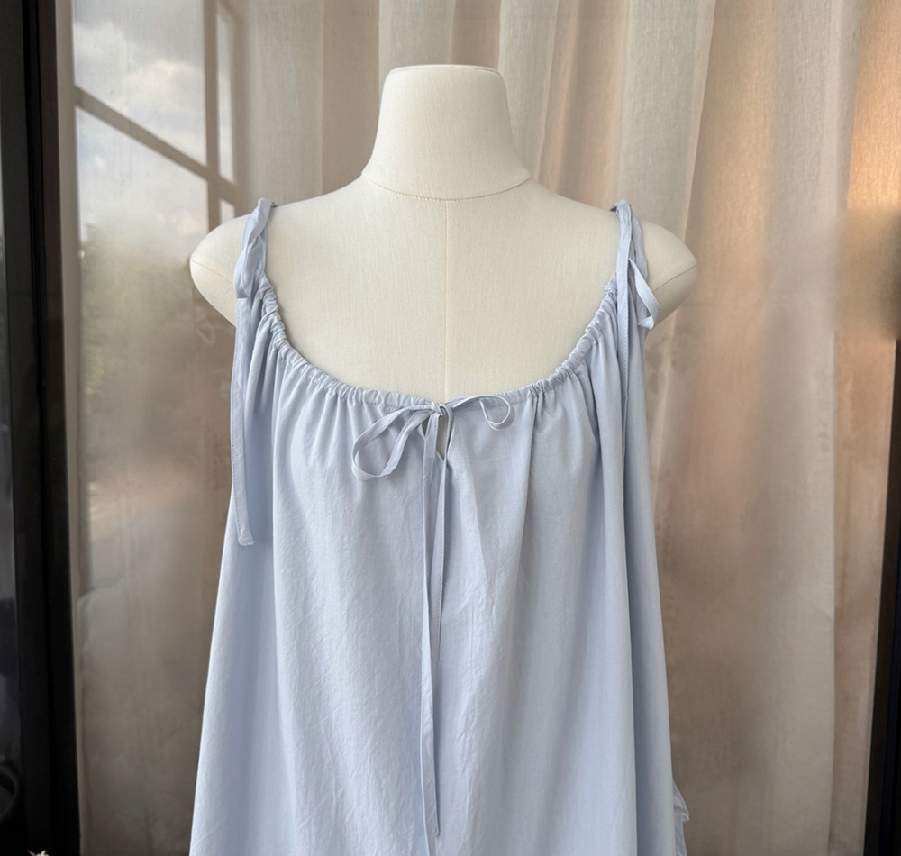Lotus leaf edges irregular sling summer dress for women
