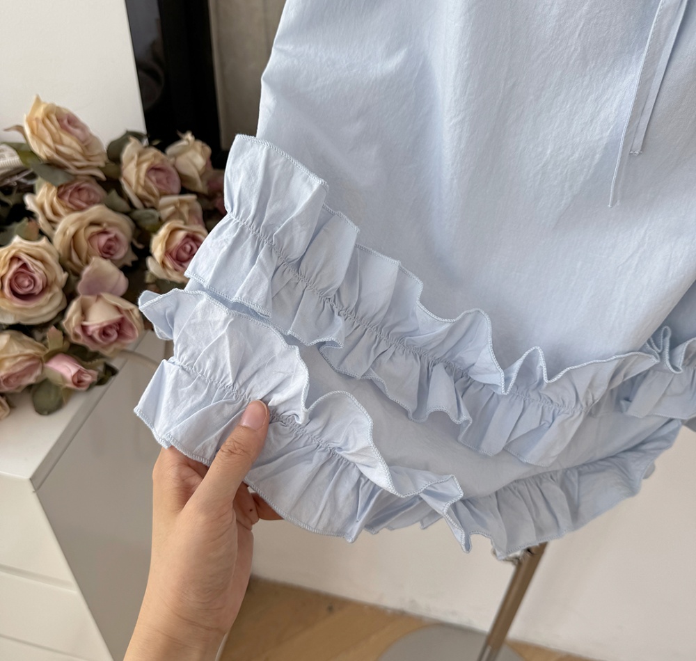 Lotus leaf edges irregular sling summer dress for women