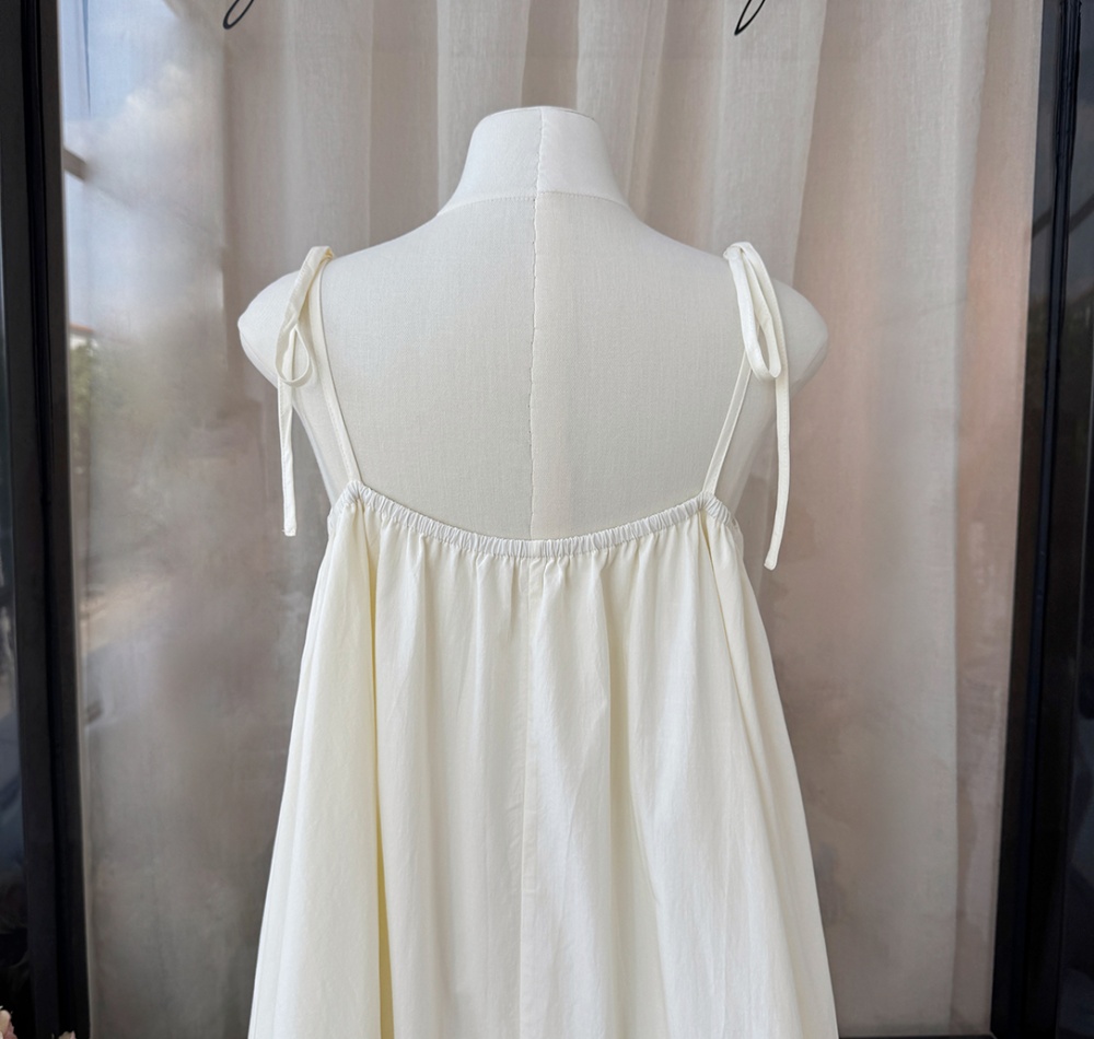 Lotus leaf edges irregular sling summer dress for women