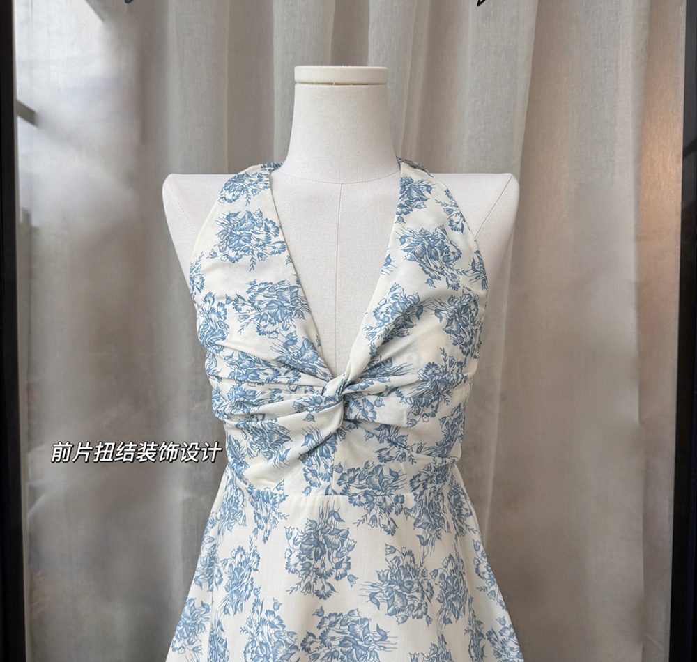 Slim vacation temperament chiffon shirt tender summer halter tops