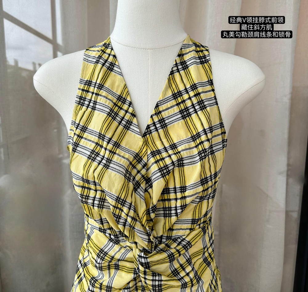 Halter cotton tops sleeveless retro vest for women