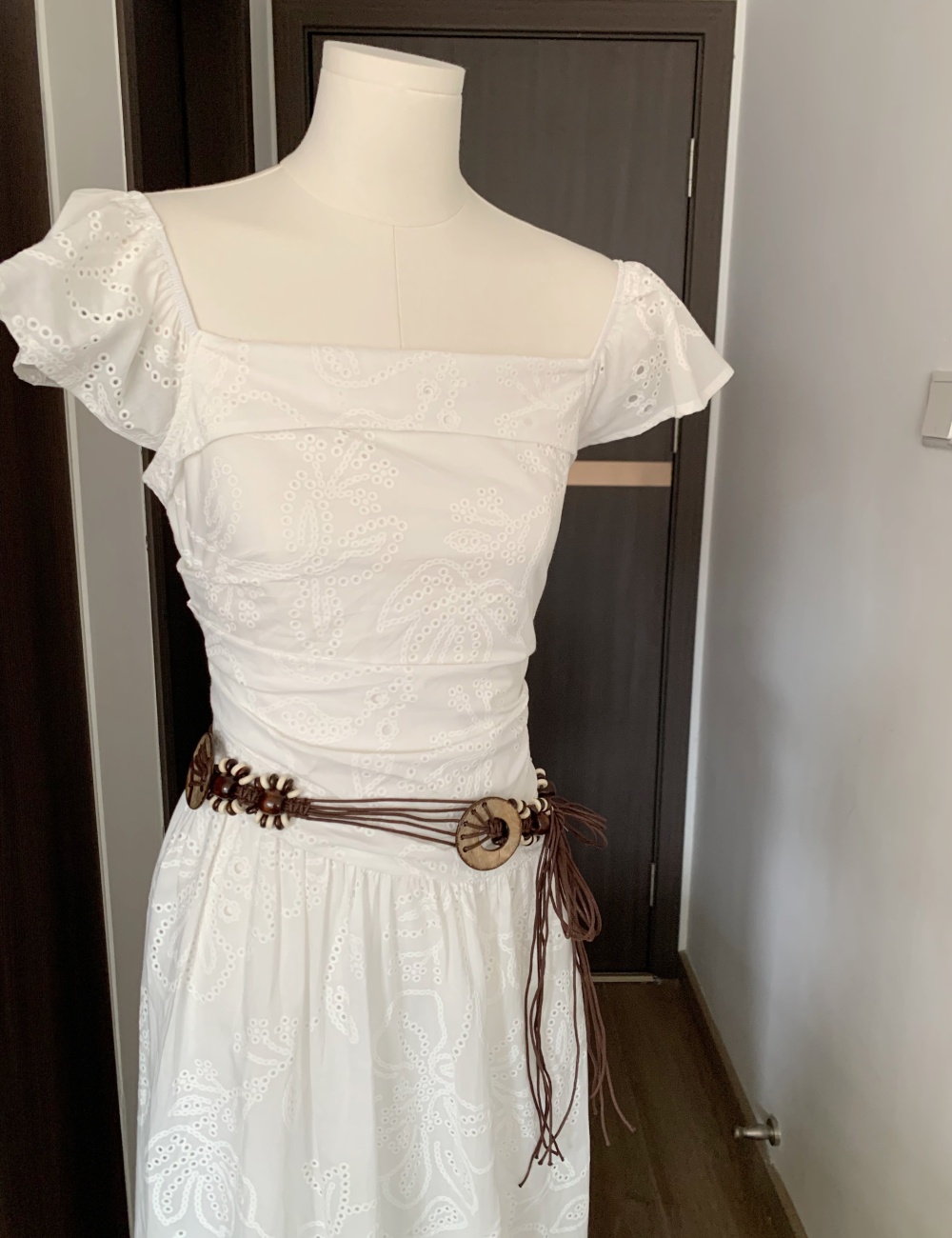 France style square collar dress temperament accessories