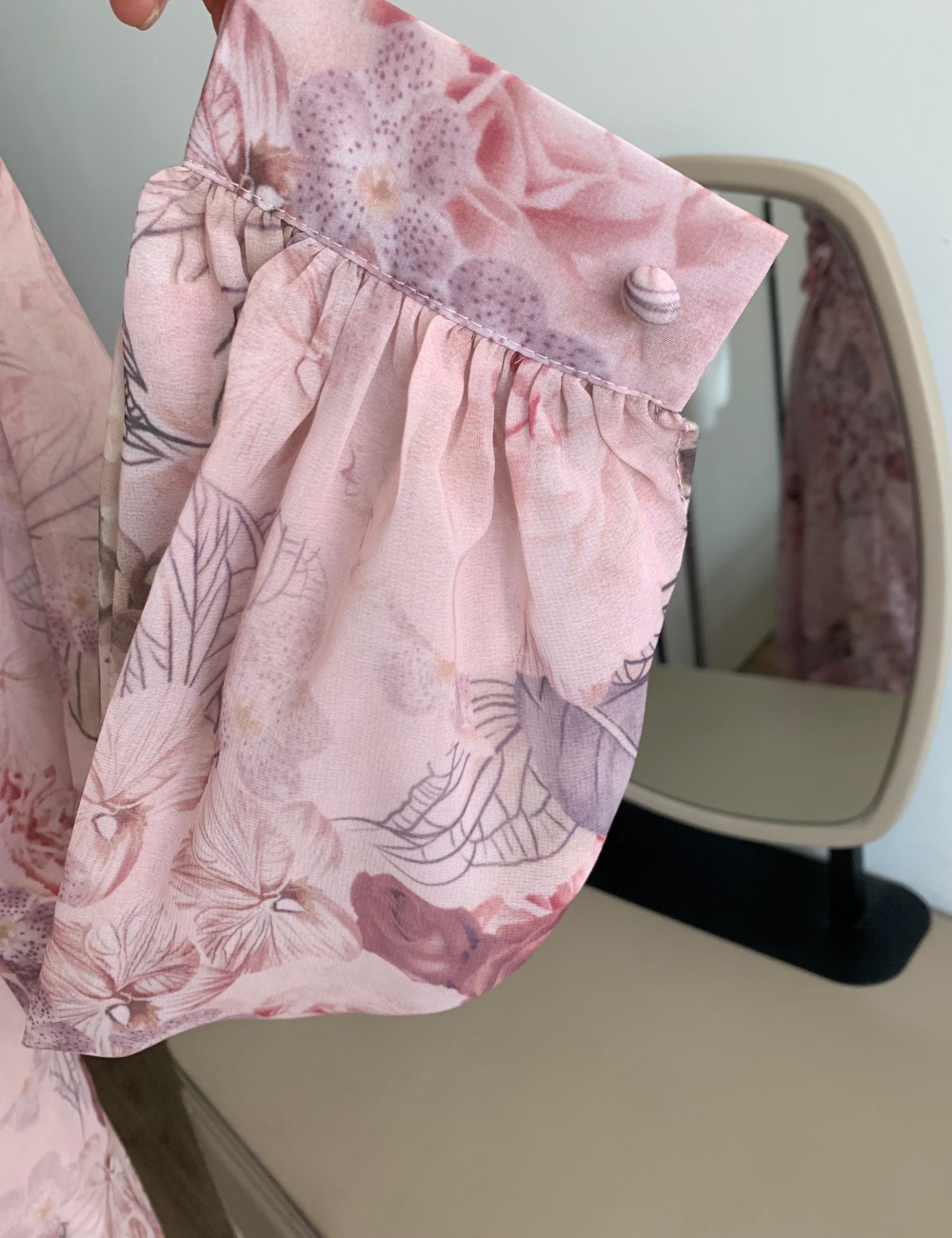 Vacation pinched waist long dress lotus leaf edges dress