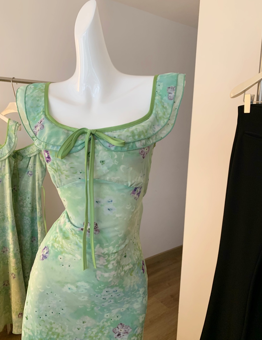 Floral France style chiffon niche dress