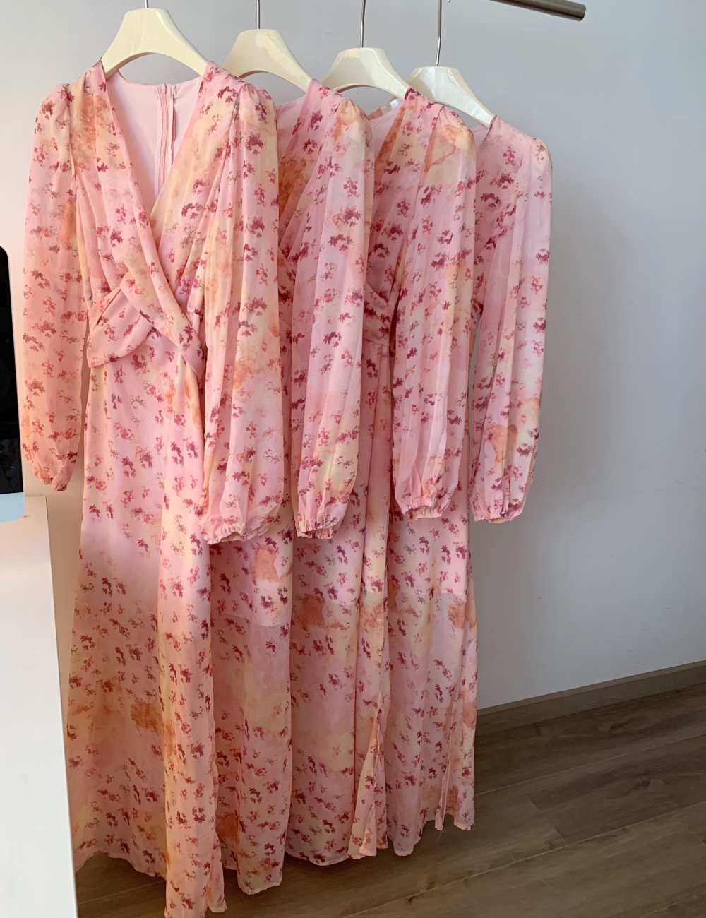 France style V-neck dress tender long dress for women