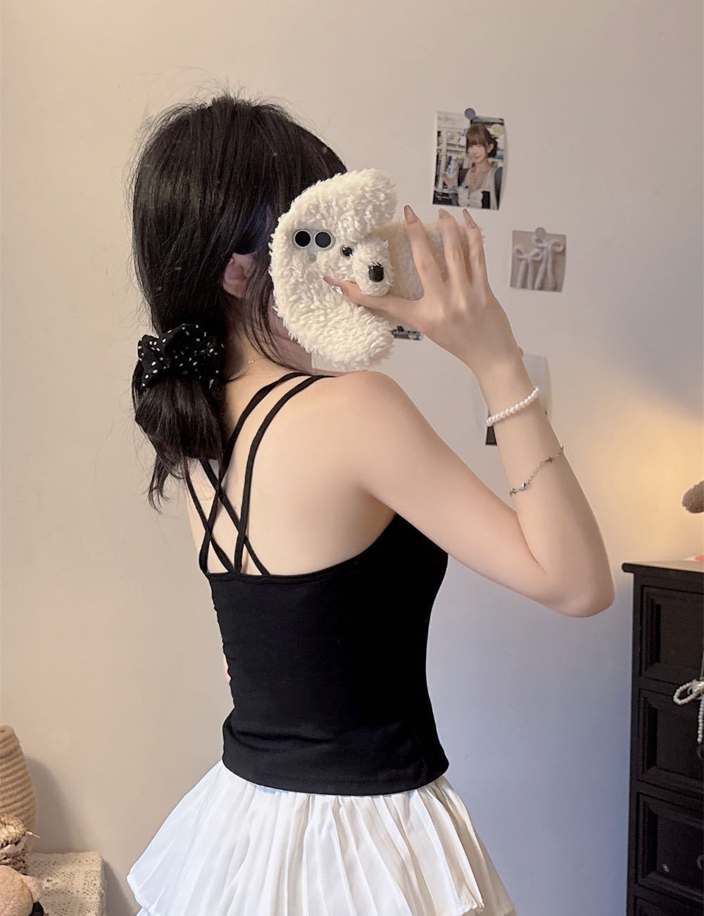With chest pad back cross tops beauty back underwear