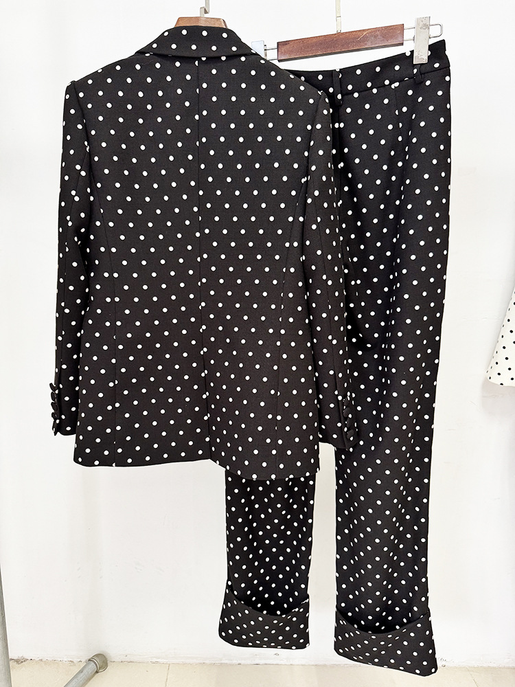 Bow decoration long pants European style jacket 2pcs set