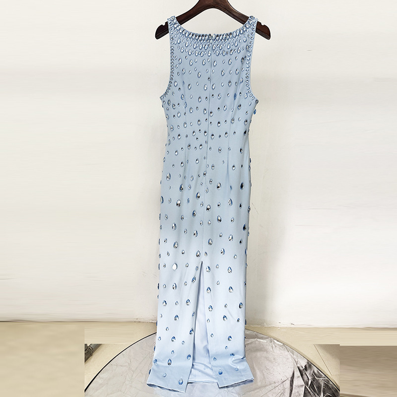 Long fashion long dress European style elasticity dress