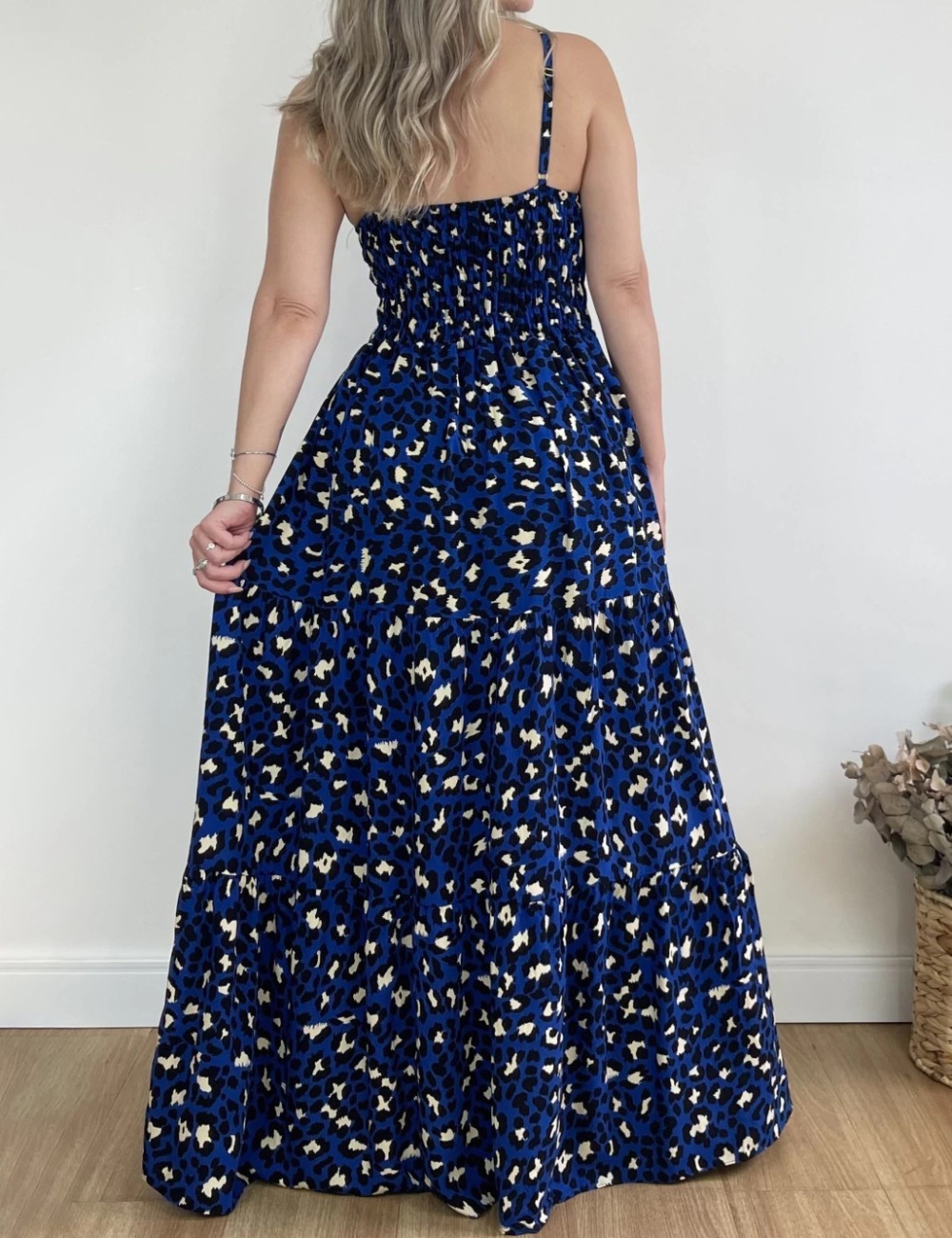 European style vacation printing dress for women